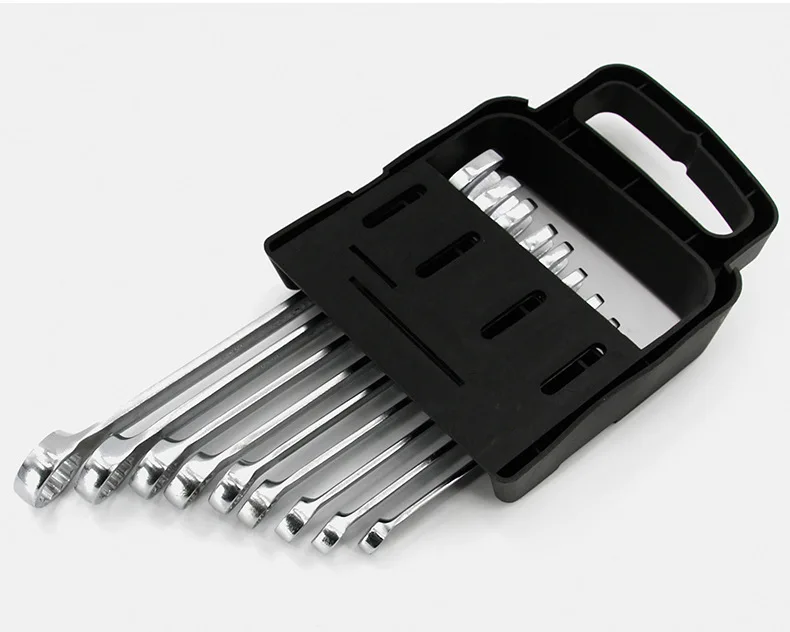 CRV Combination Open-End Wrench Set Industrial Socket/Wrench/Ratchet Metric Measurement System Steel Material OEM Customizable