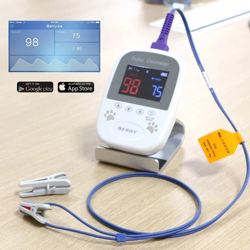 Animal Nursing Veterinary Hospital Handheld Pulse Oximeter AM1000A