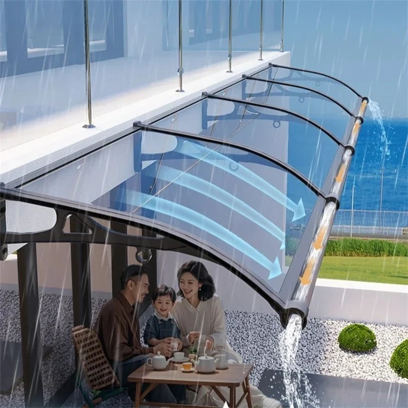 & Residential Eaves Awning for Outdoor Patio Canopy Waterproof Rain Shade Cover Doorway Sunshade Durable Gazebo for Garden