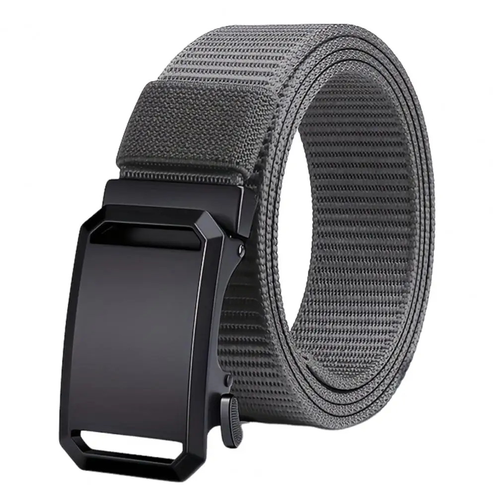 Mannen Weven Riem Riem Automatische Gesp Riem Verstelbare Lengte Bewaker Tailleband Holle Outdoor Geweven Canvas Riem