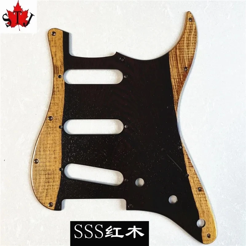 

1PCS hand made solid Rosewood wood GUITAR SSS Pickguard