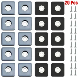 20pcs Furniture Leg Sliders Pads Chair Pads Furniture Movers Sliders Gliders With Screws Table Felt Pad Seat Floor Protectors