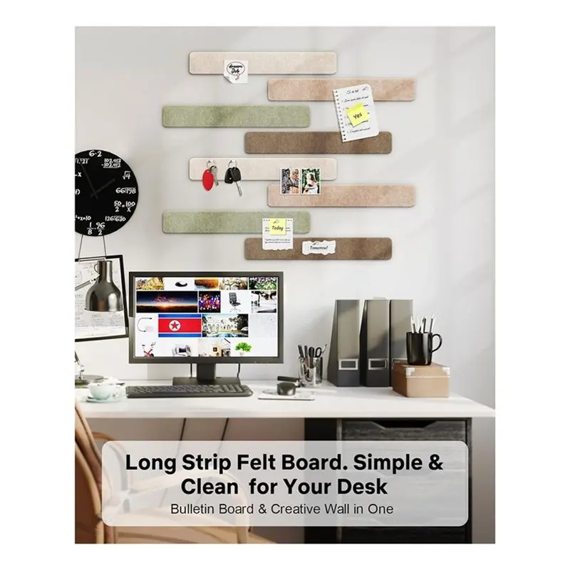Decoración de pared de fieltro, para tableros de anuncios, diseño de corcho pequeño, para accesorios de escritorio y ese