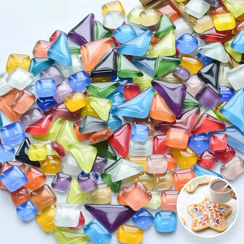 

Ремесло оптом Кристалл Красочные кусочки мозаики Искусство DIY Стеклянная мозаика Плитка DIY Керамическая мозаика Стеклянная плитка Художественный материал для хобби