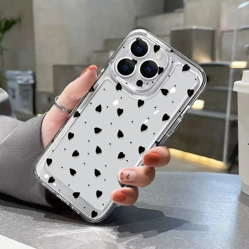 Soft Phone Case For Samsung S25 Ultra Funda A56 5G A55 A54 A16 A15 A36 A26 A53 S24 Plus S23 FE S22 S21 S20 FE Love Heart Cover