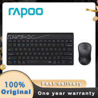 RAPOO 8000GT USB Support Bluetooth Wireless 2.4G Office Mute Mouse Keyboard set 1300 DPI 87 Keys for Mice Compute PC