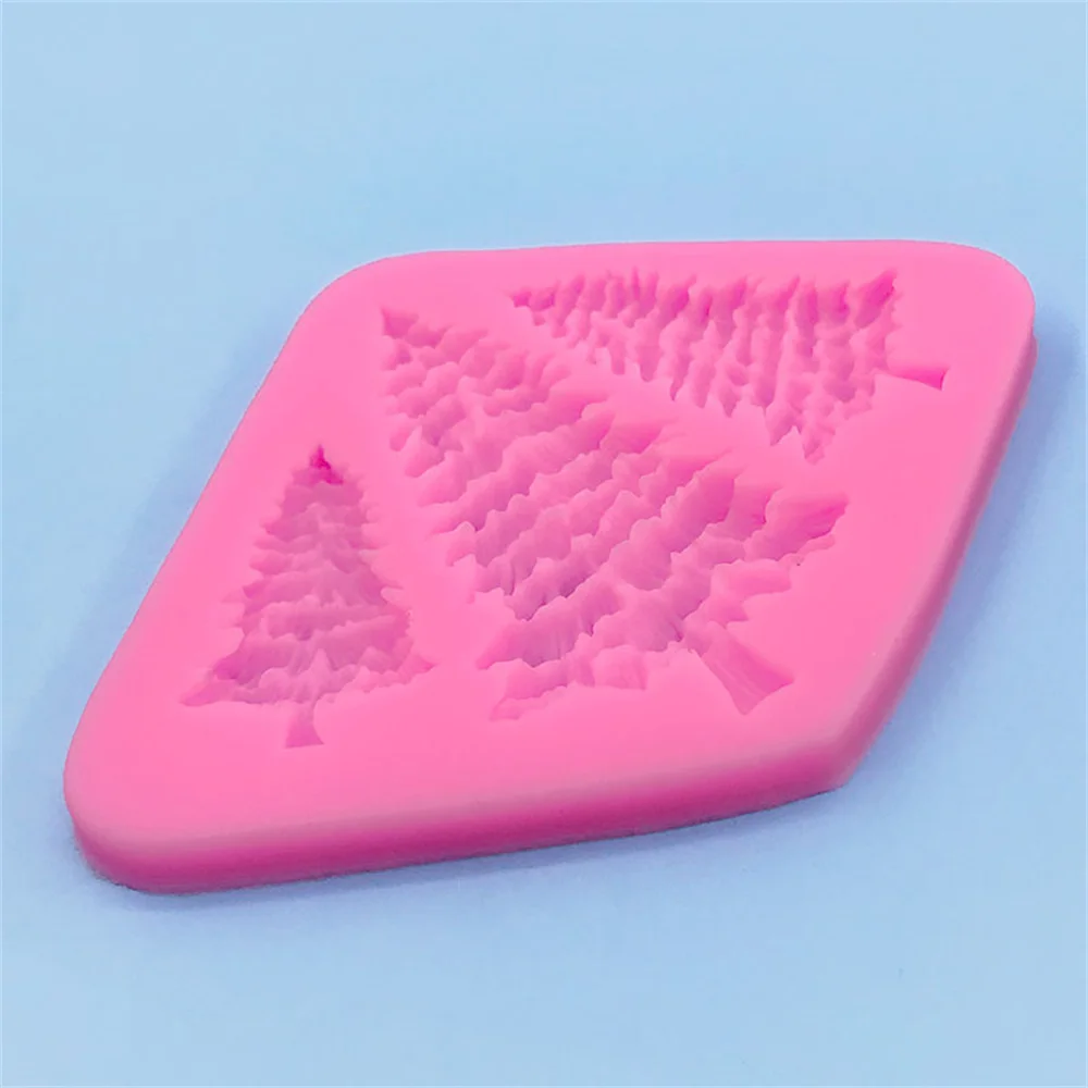 3hold Christmas Tree Silicone Cake Mold For Baking Accessories Cake Decorating Tools Art Resin Molds Kitchen Baking Tools