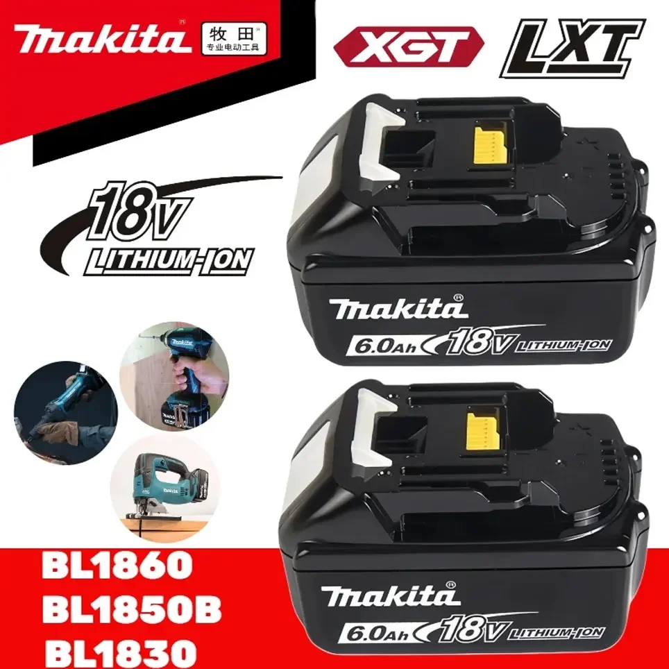 

Reliable Original Makita Rechargeable Power Tool Battery, Replaceable LED Lithium-ion, 6Ah 18V LXT BL1860B BL1860BL1850 BL1830