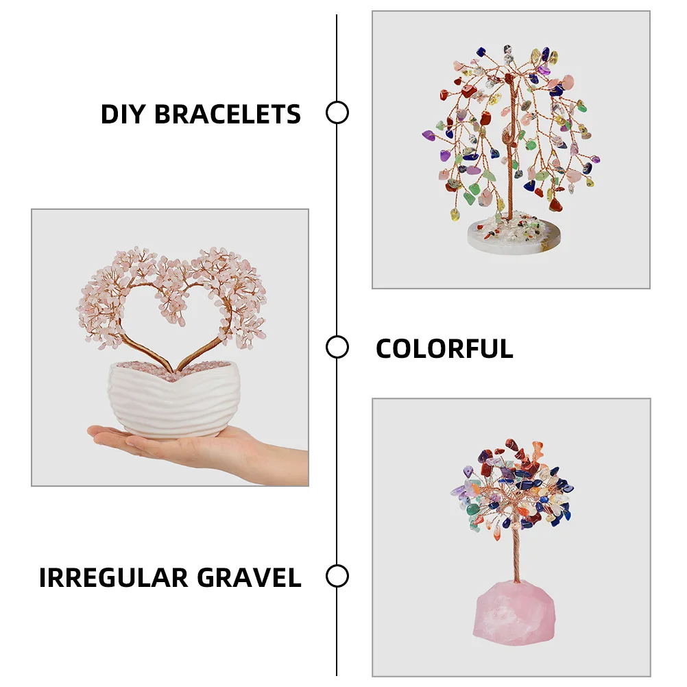 Irregular Natural Chip Stones Gravel Tree Craft Supplies DIY Colorful Stone Beads Loose Beads Home Decor