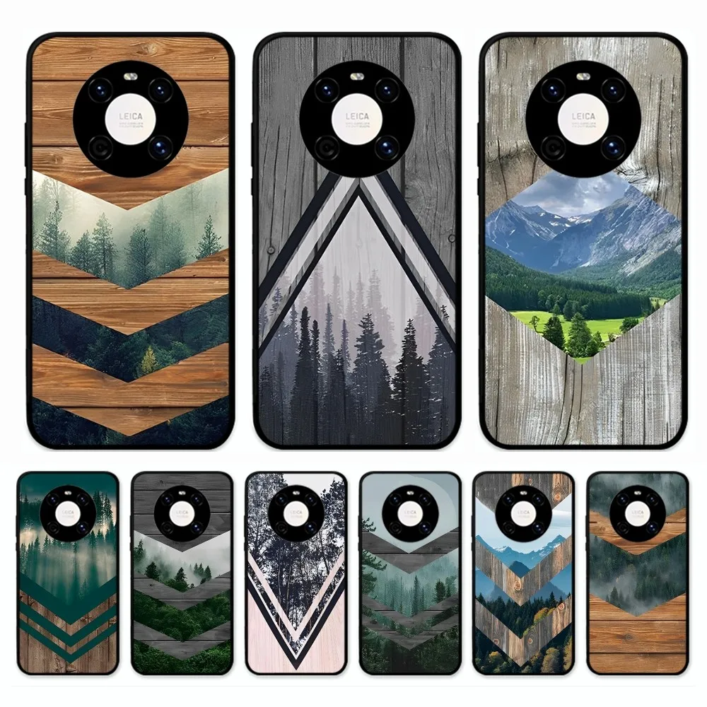 

Forest Geometry Wood Mousepad For Huawei Mate 10 20 30 40 50 lite pro Nova 3 3i 5 6 SE 7 pro 7SE