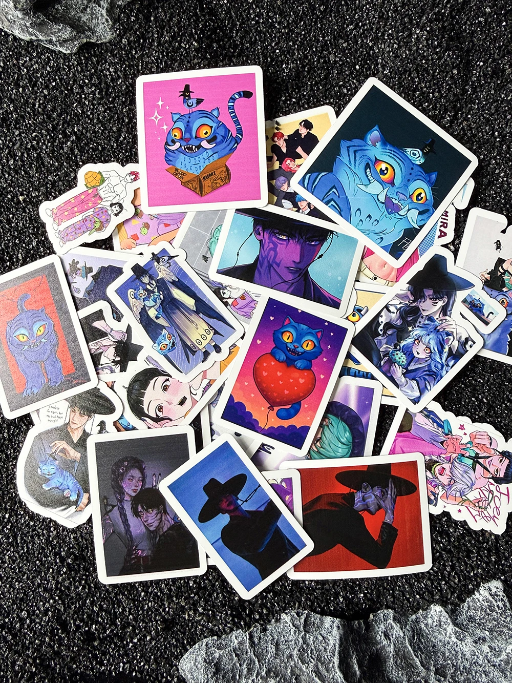 60 قطعة Kpop فيلم شيطان الصيادين هنتركس ساجا بنين ديربي النمر حقيبة ملصقات صناعة يدوية سكرابوكينغ كوب الديكور ملصقات مصورة #3
