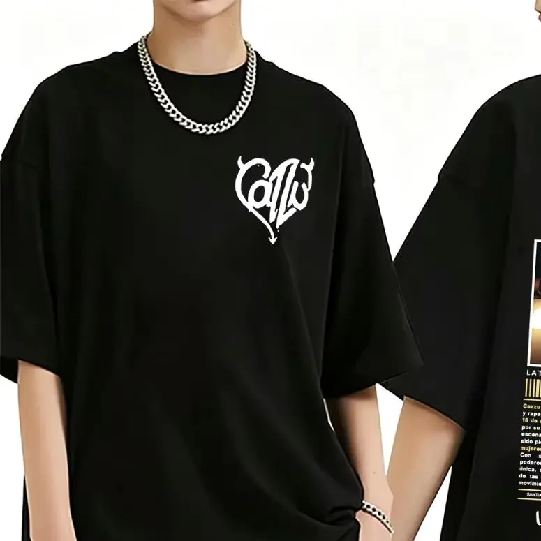 

Latin Trap Cazzu Latinaje Tour 2026 T-shirt Men's Women's Fashion Pop Music Streetwear Unisex Casual Oversized Crewneck T Shirts