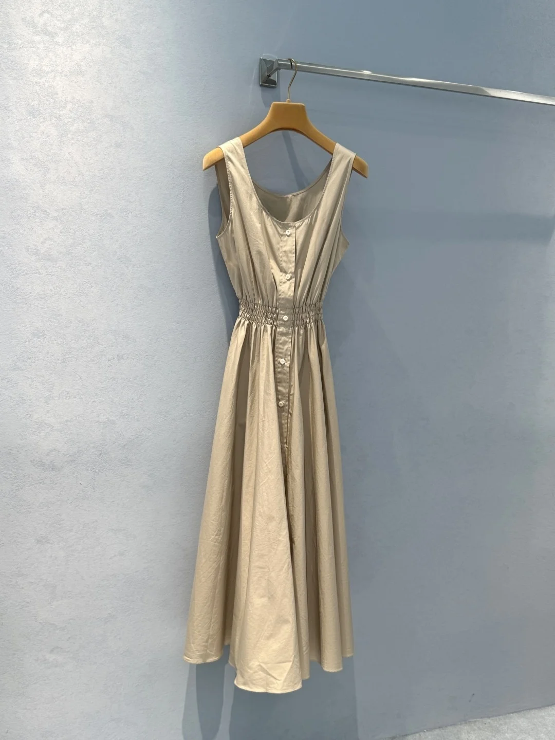 

Women's round neck sleeveless elastic waistband vest dress Female Clothing Woman Clothes Women's Dress