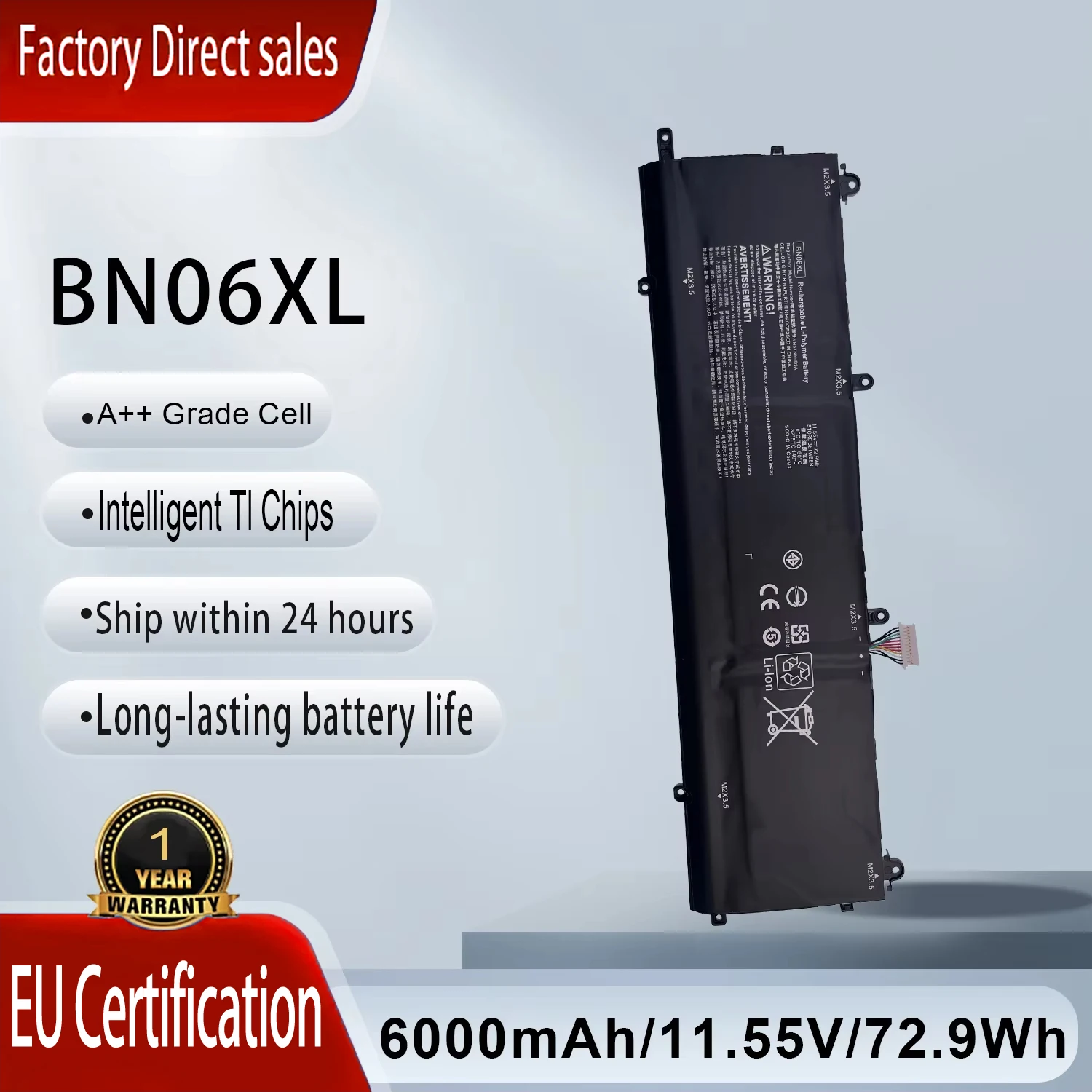 

BN06XL L68299-005 Battery For HP Spectre X360 Convertible 15-EB 15-EB1XXX 15T-EB100 15-EB0043DX 15-EB0025TX 11.55V 72Wh