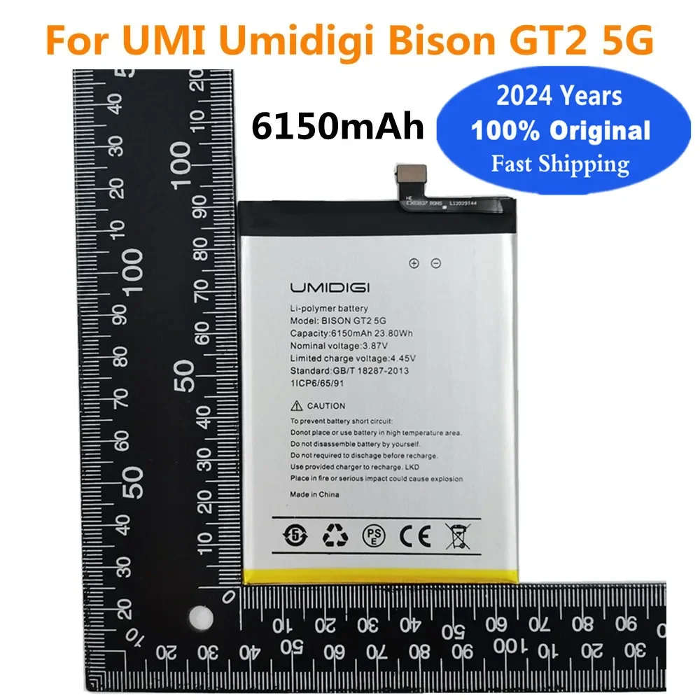 

2024 Years 6150mAh UMI Original Battery For Umidigi Bison GT2 5G Phone Battery Bateria In Stock + Tracking Number