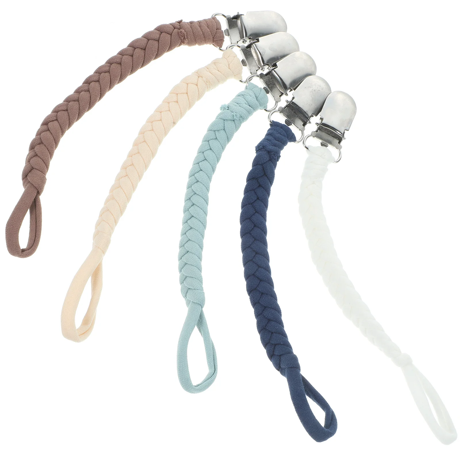 

6Pcs Infant Pacifier Clip Holders Safe Design Prevent Suffocation Portable Easy Use for Boys Girls with Pacifiers