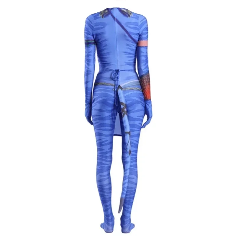 Avatar 2 Cosplay Costume Movie Jake Sully Neytiri Bodysuit Suit Zentai Jumpsuits Halloween Party Costume For Women Men Girls K J
