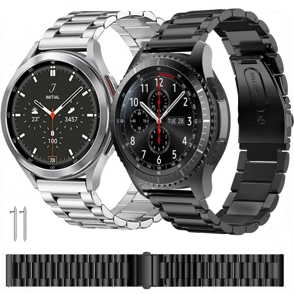 

20mm 22mm Metal Strap for Samsung Galaxy Watch 4/5 44mm 40mm/Classic 42mm 46mm/Pro 45mm/Active 2/Gear S3 for Huawei GT2 Pro Band