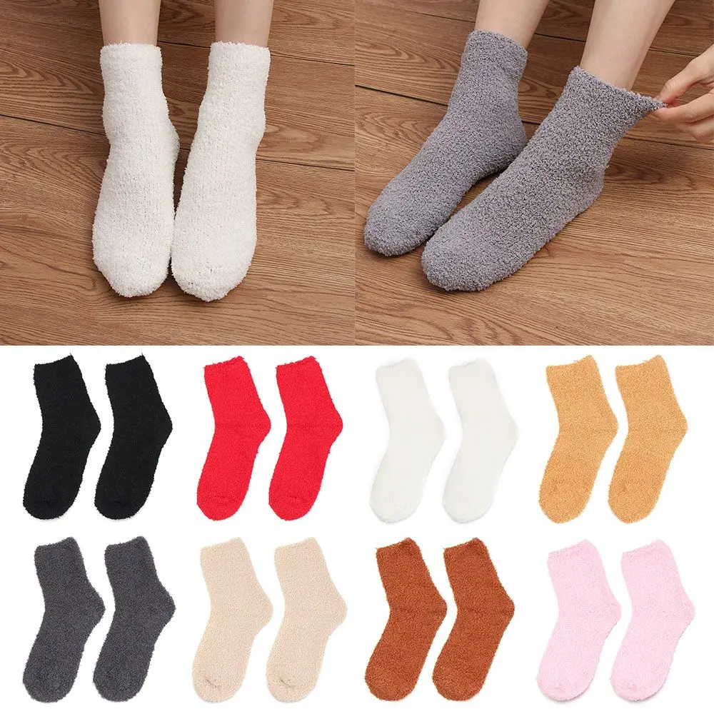 

Christmas Gift Men Women Winter Warm Breathable Soft Sleep Socks Fluffy Cosy Bed Floor Coral Velvet Socks