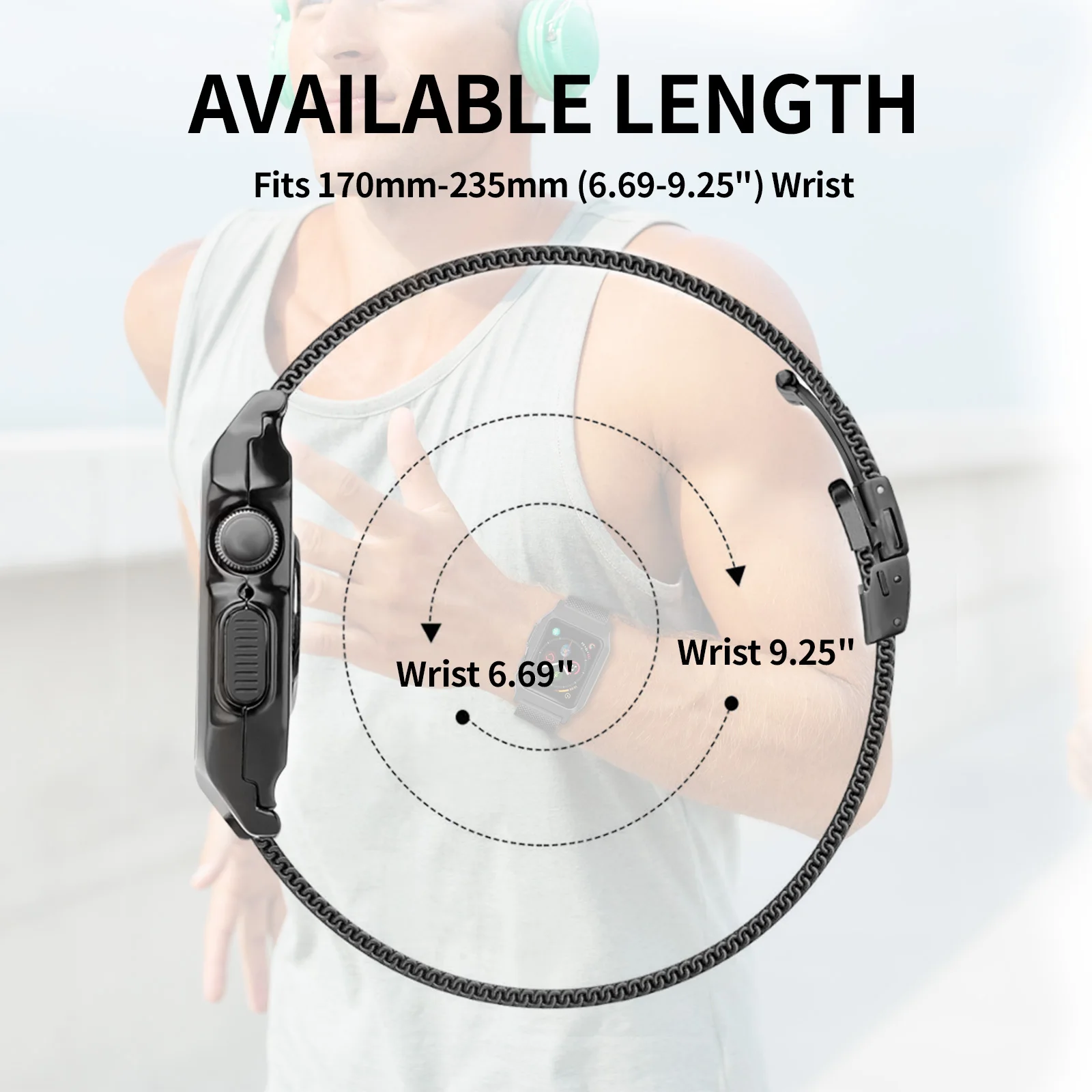 Milanese Loop Strap For Apple Watch Series 6 5 4 SE 44mm Metal Stainless Steel Protected Glass Case For Apple Watch Band 40mm