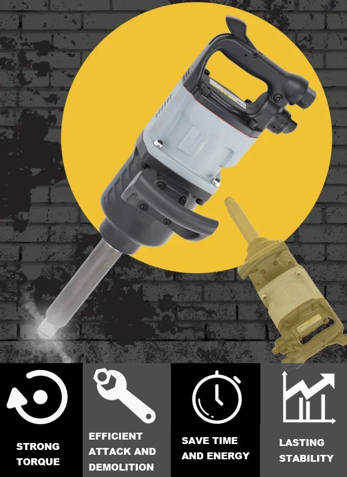 مفتاح ربط هوائي عزم دوران كبير 1 بوصة لإصلاح المركبات المبيعات الساخنة #3