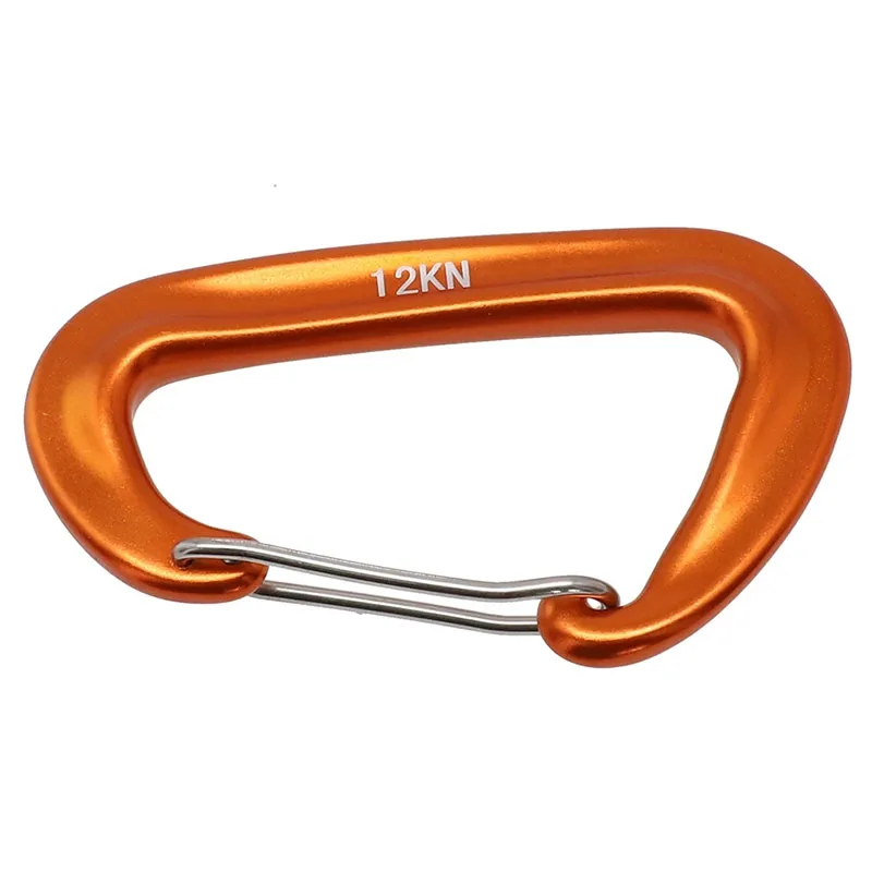 Carabiner D Shape Clip Hook, Portable for Climbing, Snap Clip, Aluminium Backpack Hook, 12kN, 22g, Hot Sale