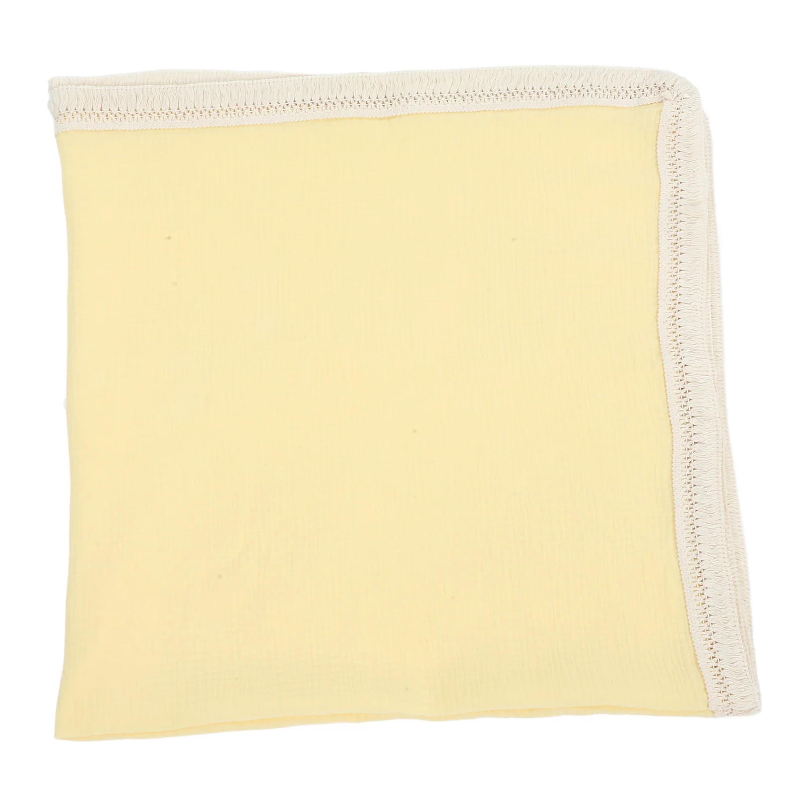 

Newborn Bath Towel Double Layer Soft Cotton Blanket Infants Swaddle Receiving Travel Sleep Outdoor Use Yellow Color