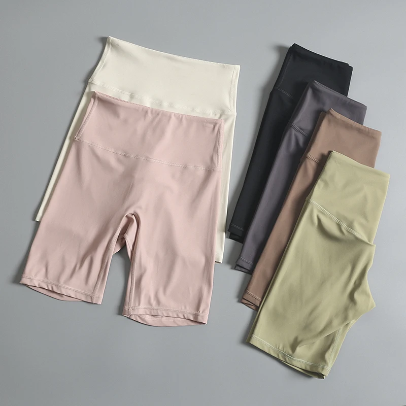 

Women's High-Waist Sport Shorts Breathable Quick-Dry Yoga Fitness Tight Pants Cycling Shorts Thin Five-Point Running Shorts