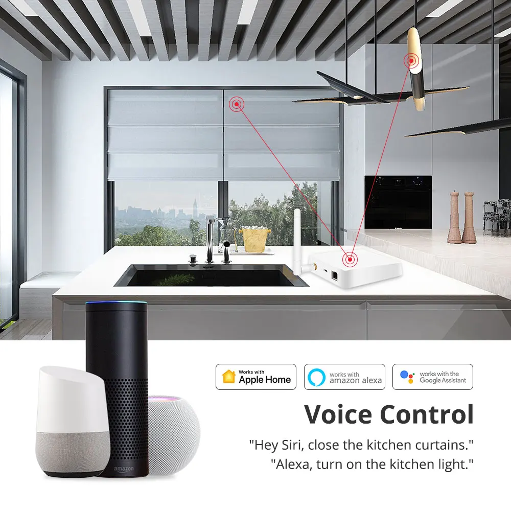 ZemiSmart Zigbee Hub Work with Homekit Smart Home Bridge Tuya Home App Control Smart Device Alexa Google Home Siri Voice Control