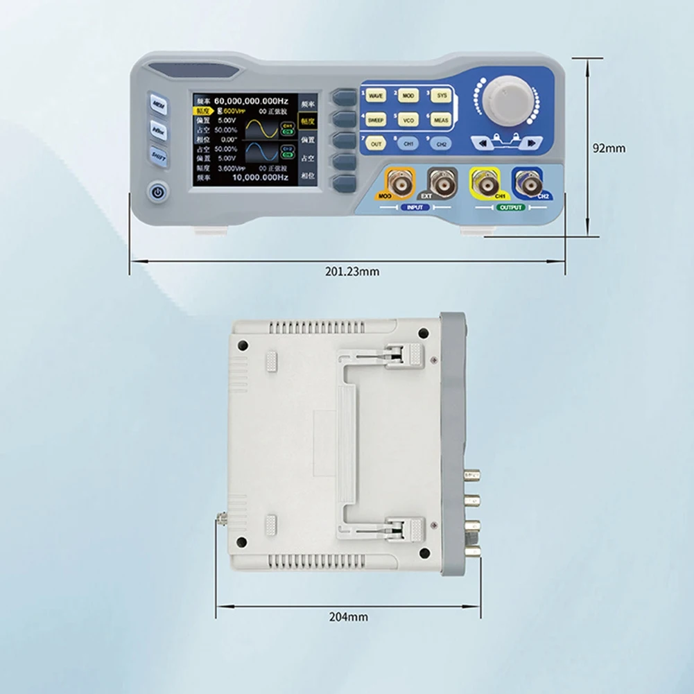 JDS8060 Function Arbitrary Waveform Generator Two Channel Signal Source 275MS/S 14Bits Frequency Meter 60Mhz EU Plug