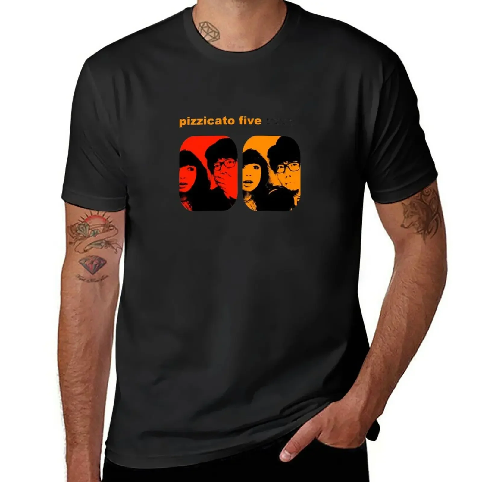 New Pizzicato Five promotional image T-Shirt T-shirt short Blouse shirts graphic tees Anime t-shirt tshirts for men