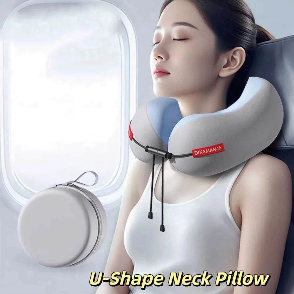 

Экономия места, охлаждающая U-образная подушка для шеи, компактная легкая подушка для поддержки шеи, складная портативная подушка для защиты шеи для путешествий, подарок