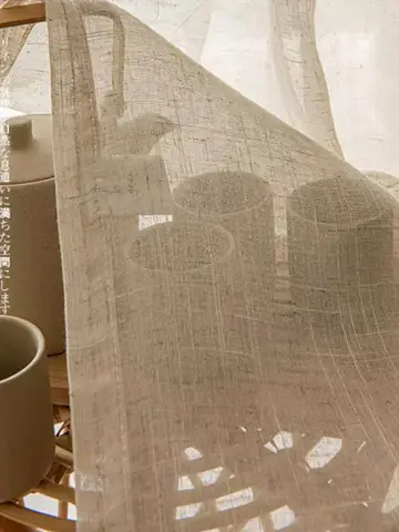 창 커튼 코튼 린넨 소박한 느낌 반투명 침실 거실 사무실 호텔 홈 자외선 방지