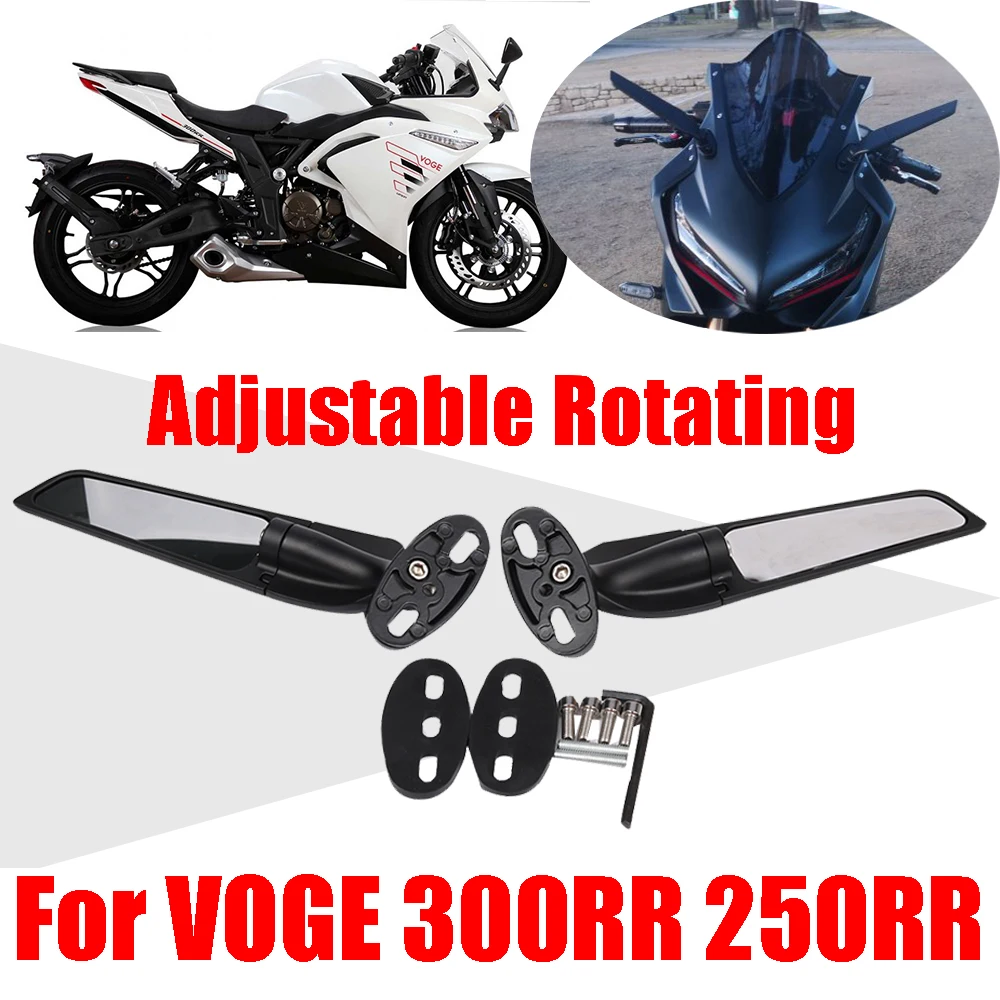 For Loncin VOGE 300RR 250RR 300 RR 250 RR Accessories Mirrors Wind Wing Adjustable Rotating Side Rear View Rearview Mirror Parts