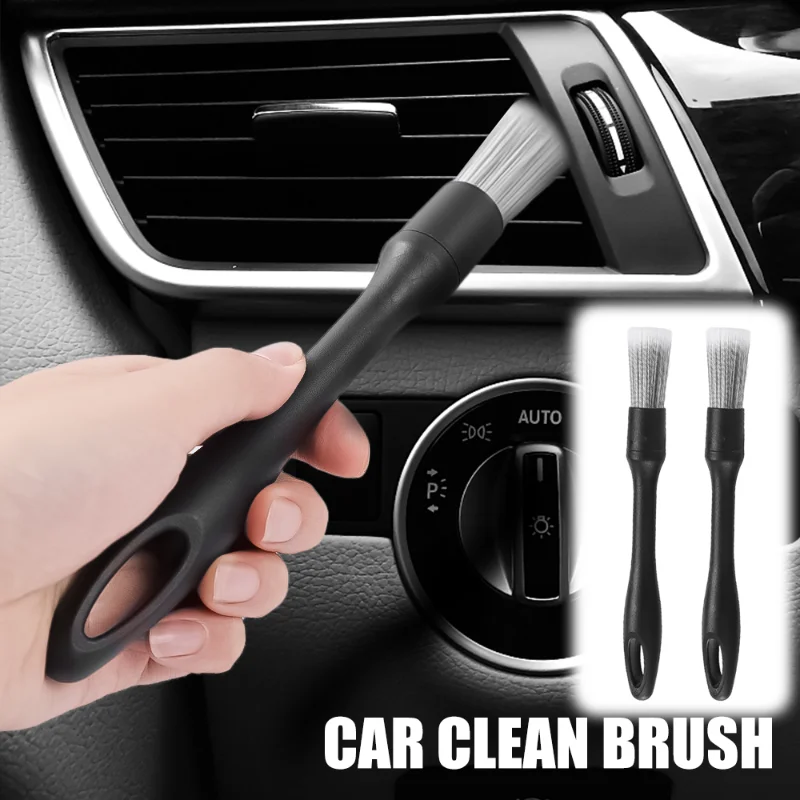 Car Detail Cleaning Brush Soft Sharpened Silk Dashboard Air Outlet Dust Removal  Interior Detail Brushes Tools Accessories