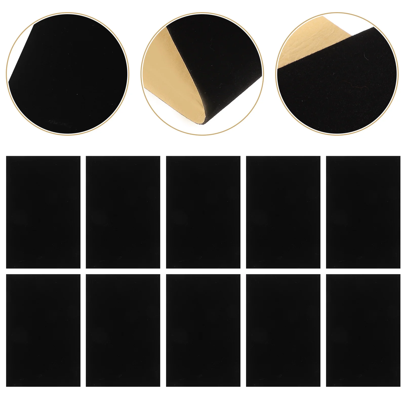 

10 шт., самоклеящаяся подкладка для шкатулки с защитой от царапин, роскошная поверхность, сделай сам, подкладка для подарочной коробки, витрина, органайзер
