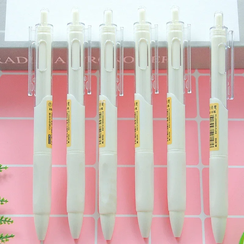 50PCS High Appearance, Upright Posture, Press Pen, Student Stationery, Press Rollerball Pen, Office Signature Pen B