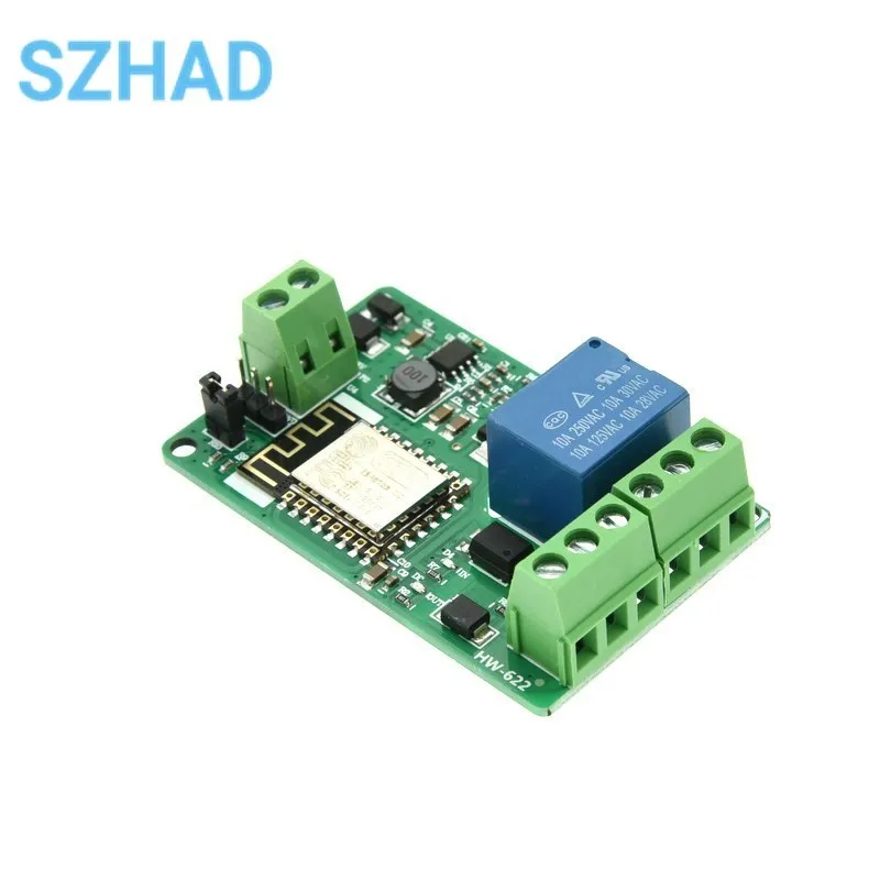 ESP8266 Relay Module 10A 220V Network Relay WIFI Module Input DC 7V~30V 4 Layers Board TVS Input Automatic Protection