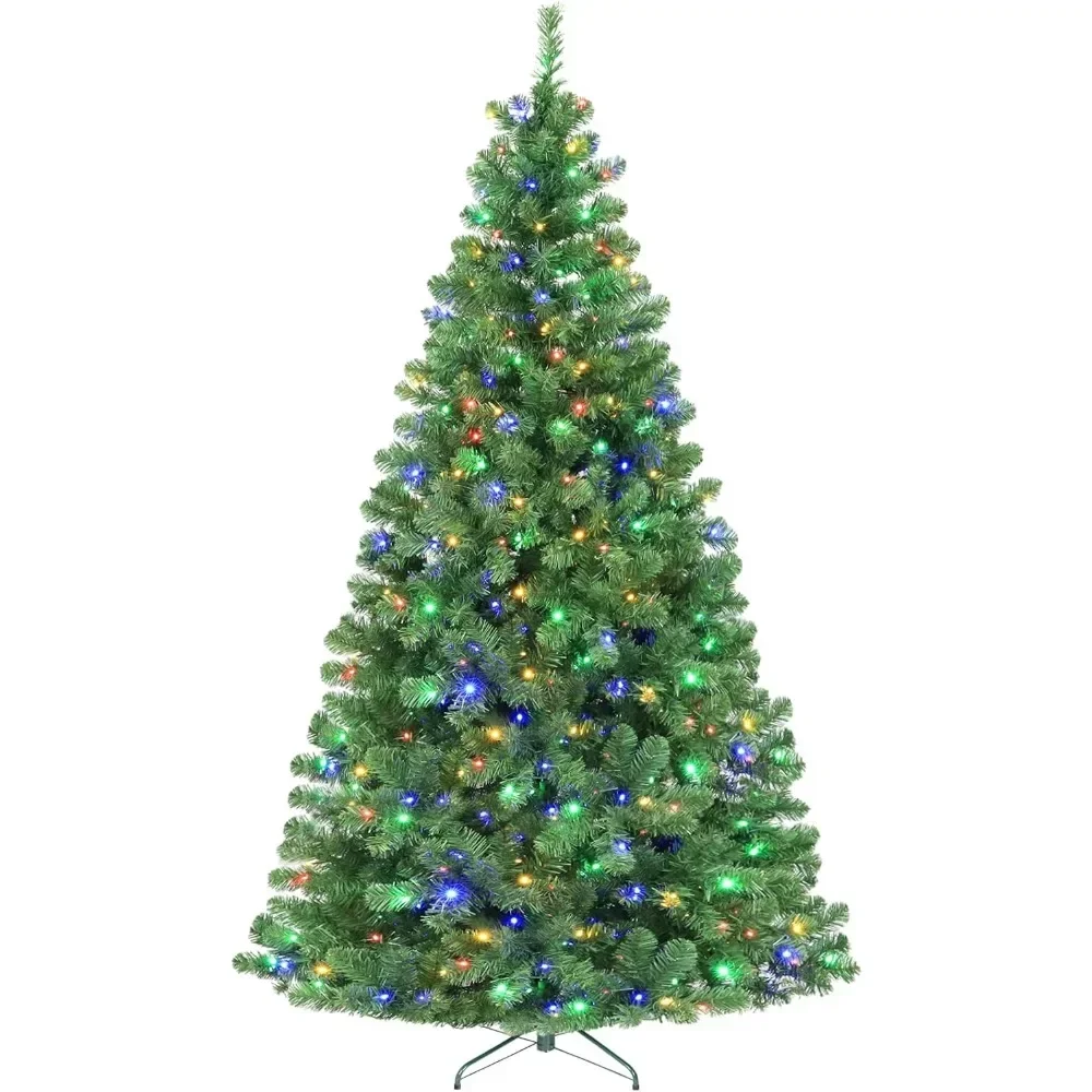 Prelit Artificial Christmas Tree, PVC Branch Tips, Color Changing LED Lights, Easy Assembly