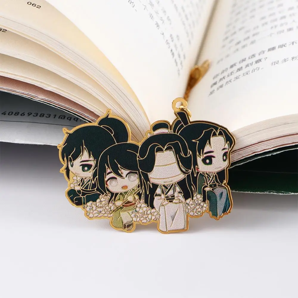 

Metal Anime Bookmark Mo Dao Zu Shi Grandmaster of Demonic Cultivation Wei Wuxian Lan Wangji Metal Hollowing Bookmark Stationery