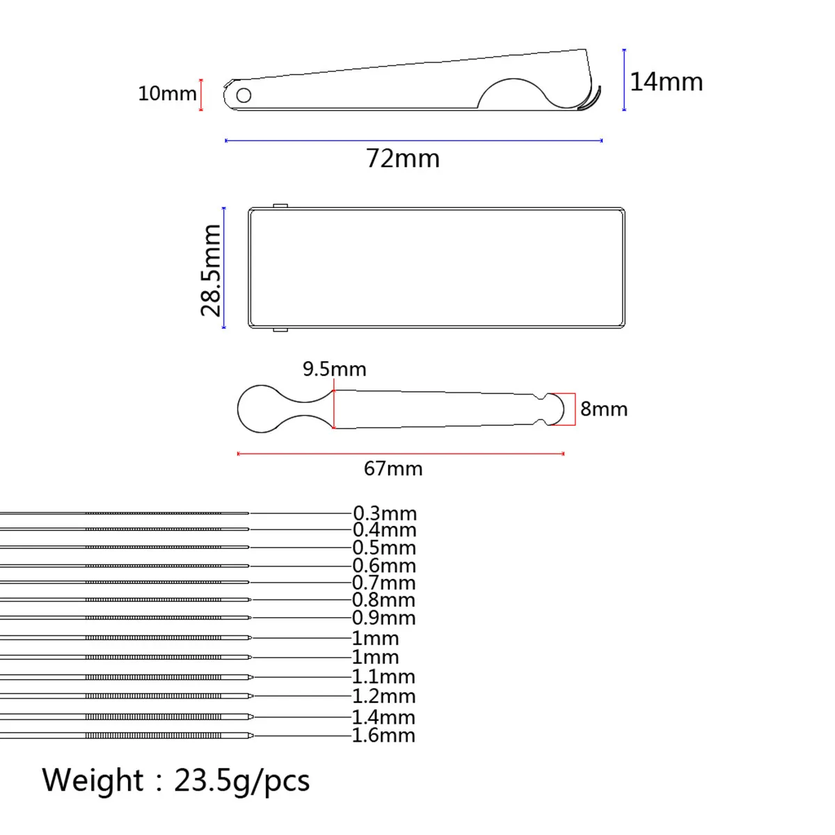 Guitar Nut and Bridge Files Set for Acoustic Electric Cigar Box Guitars – Smooth Noise-Free String Slot Filing