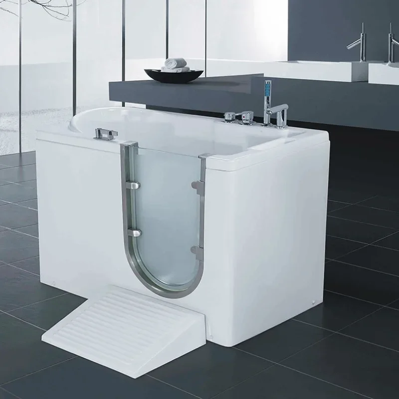 The elderly walk-in door bathtub disabled accessible acrylic small volume seat bath bath Foshan