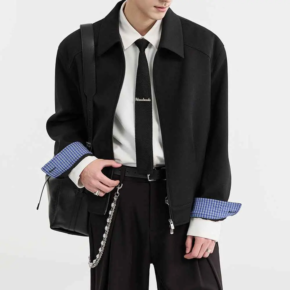 

Autumn New Men's Solid Color Long-Sleeved Aircraft Jacket American Retro Fashion Trend Street Loose Casual Niche Men's Tops 2025