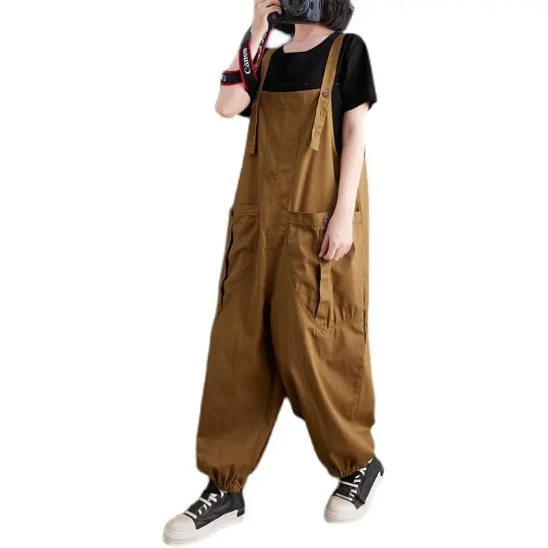 Loose Casual Overalls Women's 2026 Summer New Loose Korean version Student Workwear Harem Pants Ladies Large pocket Jumpsuit view 5