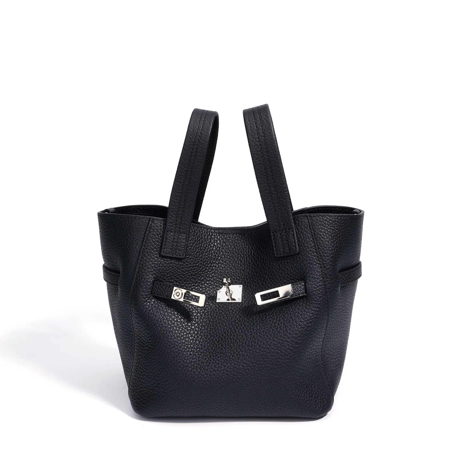 Fashion Original Brand Women Bag Genuine Leather Female Top Handle Soft New Handbags Custom Name Luxury Designer Tote Bucket Bag