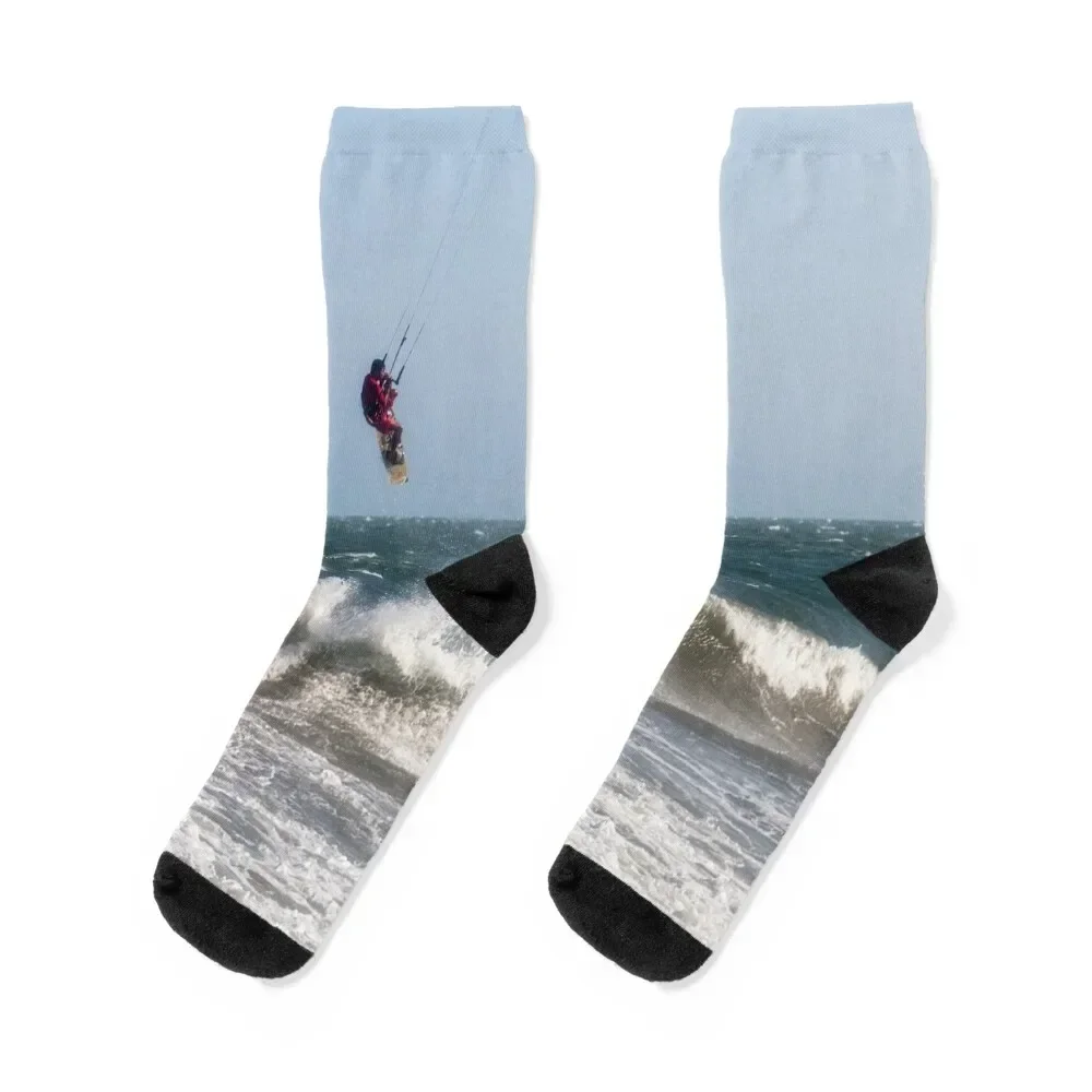 

Kitesurfing Socks snow floral Mens Socks Women's