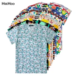 Printed Medical Uniform Short Sleeved High-end Nursing Work Wear Veterinary and Pediatric Nurses Doctors Surgical Scrub Uniforms