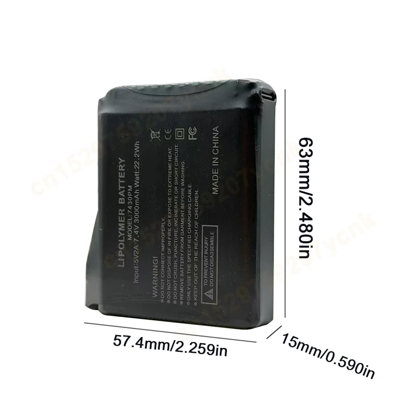 7.4V 3000mah Heated Gloves Bat - огляд і ціна Heated Vest Battery