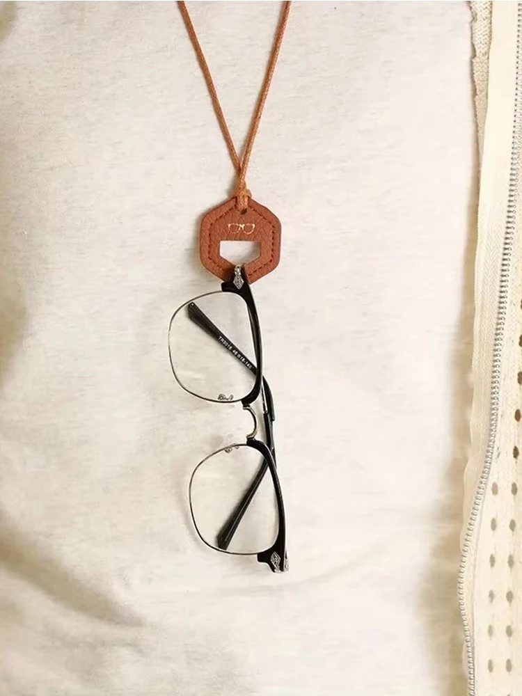 Corde de lunettes en cuir microfibre, cordon Portable suspendu pour lunettes de soleil unisexe, support de lunettes, retenue