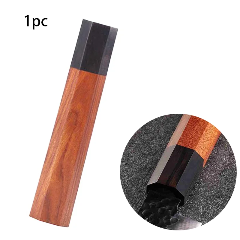 1Pc Red Sandalwood Bone Octagonal Kitchen Knife Handle Replaceable Grip for Kitchen Knife Repair Accessory